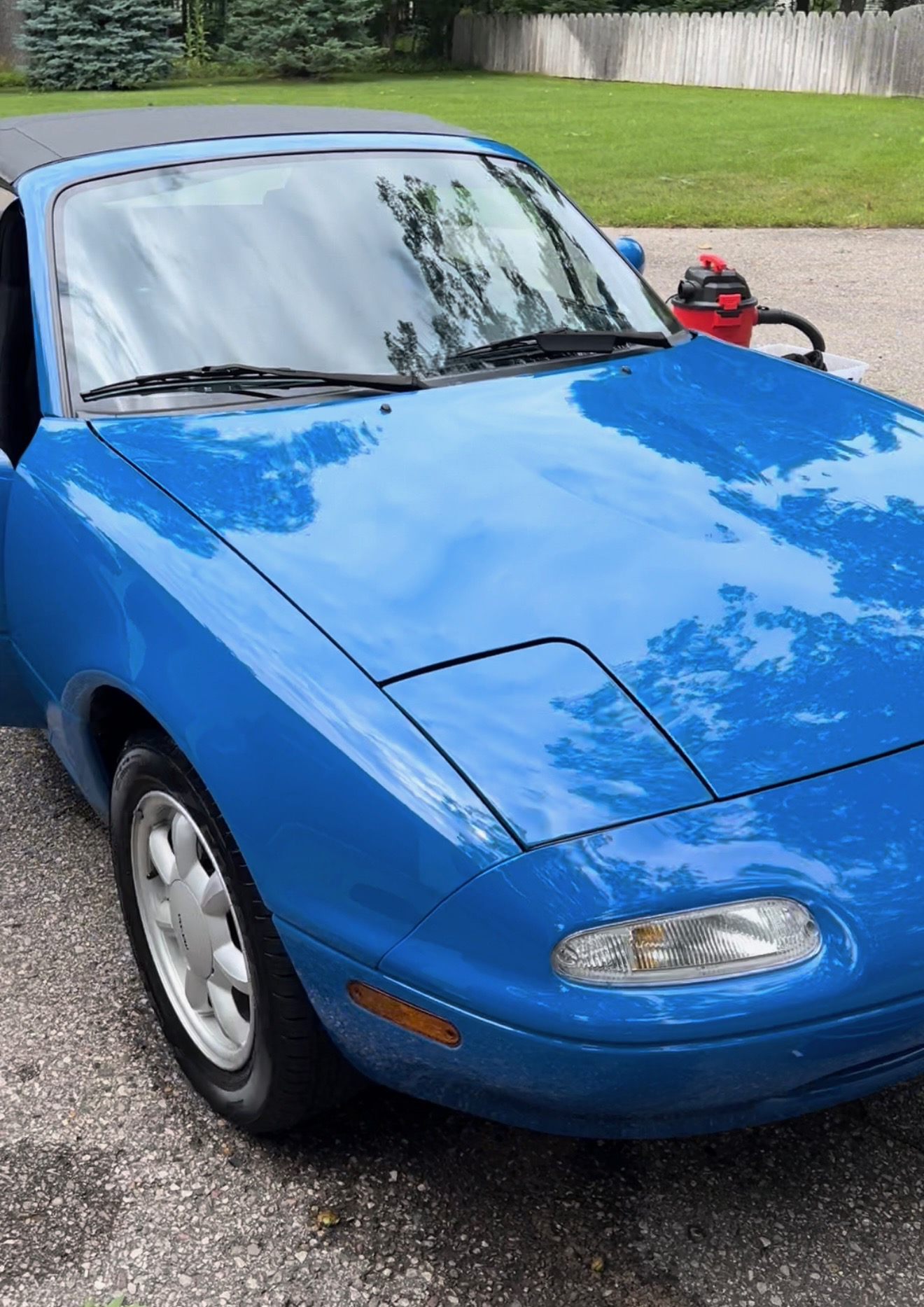 Before and after car detailing transformation